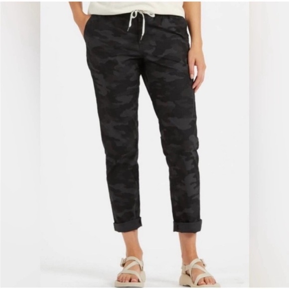 Vuori Ripstop Camo Jogger Pants Black Gray Size Small Sporty Outdoor Athletic - Picture 1 of 6